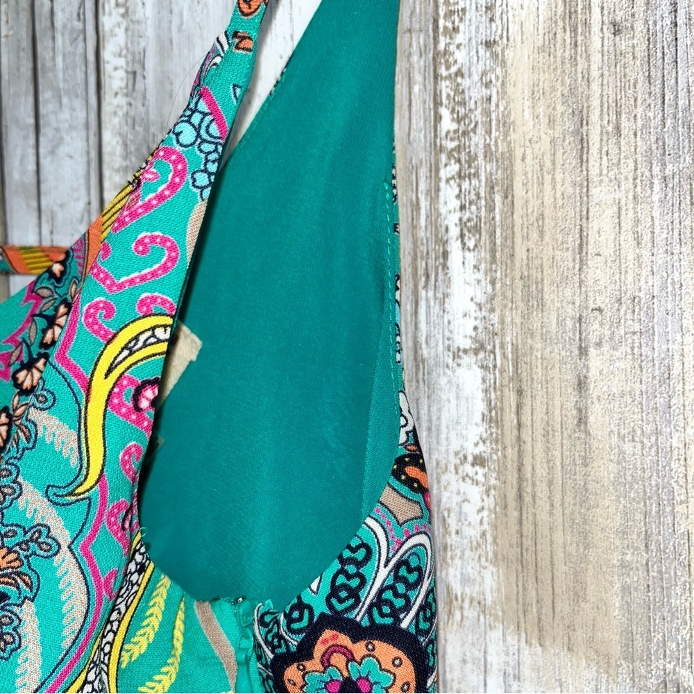 Altard State Green Boho Paisley Jumpsuit Women’s Medium - Picture 5 of 7